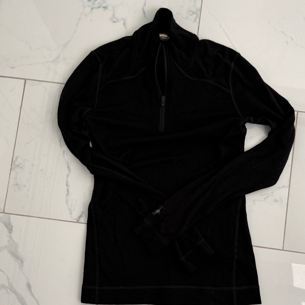 Smartwool Black Quarter-Zip Pullover
